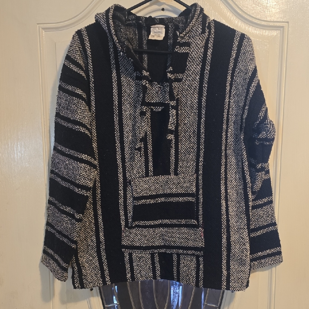 Chic Black and White Women's Cowl Neck Sweater